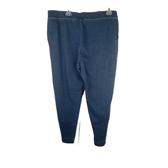 Pure J Jill Indigo Joggers Women's M Tall Chambray Thin Sweatpants Pockets - Picture 2 of 3